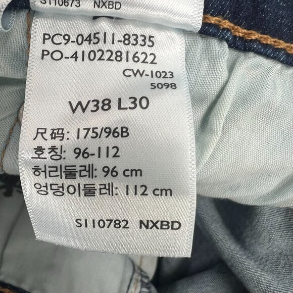 Levi's Men 505 Regular Fit Jeans 38 Dark Wash Stretch Denim Zip Fly - Picture 3 of 12